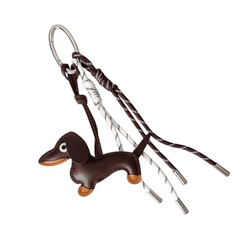 Kunstleder Dackel Schlüsselanhänger Anhänger Schlüsselanhänger Taschenanhänger Cartoon Welpe Hund Taschenanhänger Geschenk Für Autoschlüssel Zubehör