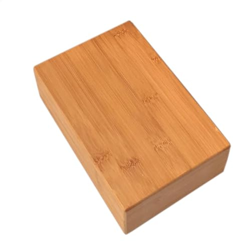 Yoga-Block aus Holz – Yoga-Block aus Holz zum Dehnen | Yoga-Block aus Holz | Pilates-Blöcke | 1 Stück rutschfester Massivholz-Yoga-Block für Yoga, Fitness, Workout, Gymnastik, Training