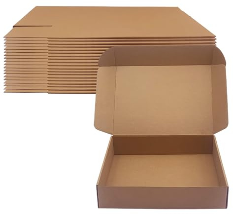 14x10x3 inch Shipping Boxes Pack of 20, Brown Corrugated Cardboard Box Mailer Boxes for Packaging Small Business Shipping，Recyclable Moving Storage Mailing Boxes Bulk Book Literature Gift Giving