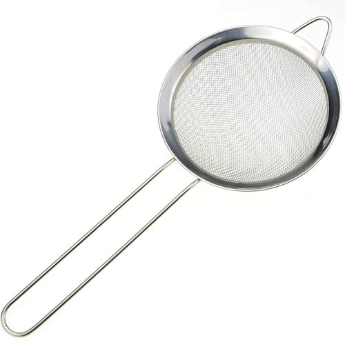 Colini per Mestoli Scoopta filtro da cucina S04 Filtro cucchiaio di fuoriuscita di olio in acciaio inossidabile piccolo for olio attraverso la paletta dell'olio setaccio in rete Cucinare(20cm)