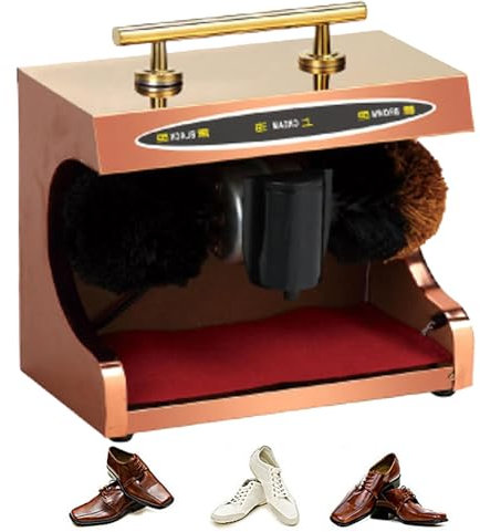 CRBUDY Cireuse à Chaussures électrique, Machine à cirer Les Chaussures Automatique pour la Maison, Machine à cirer Les Chaussures électrique pour Le Hall de l'hôtel (D)