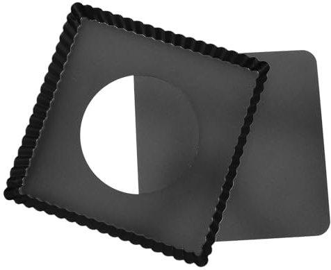 UKCOCO Moule à Pizza Carré 21X21X25 CM en Acier au Carbone Antiadhésif avec Fond Amovible Plat à Tarte Profond pour Four Cuisson Homogène et Démoulage Facile Ustensile pour Pizza