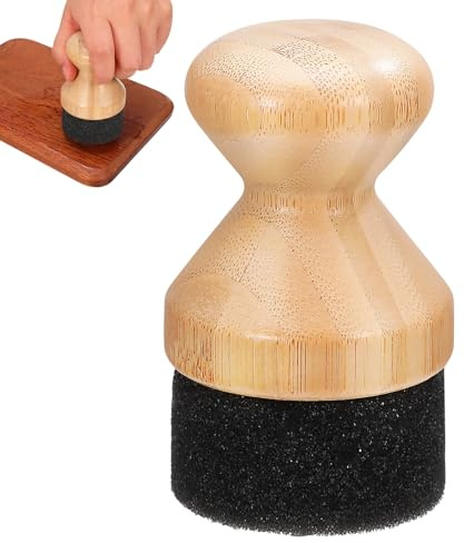 WEKADRIN Applicateur D’Huile Cire pour à en Bois 5X5X85 CM Manche en Tête en Éponge Outil Cuisine pour Entretien des Blocs de Boucher et Surfaces en Bois