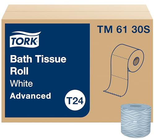 Tork Bath Tissue Roll Advanced 2-ply For everyday use at home Biodegradable 4x3.75, 500 sheets/roll, 48 rolls/case