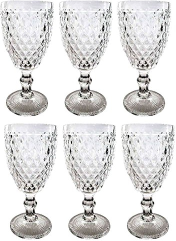 Vintage Alimentation 6 pièces Verre roi Verre à vin Verre Verres Verres à vin Verre à eau long drink en verre vert