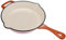 GSW 716314 orange Shadow Pfanne mit 2 Ausgüssen o, Deckel 26cm, Gusseisen, orange/creme, 46 x 27,5 x 5,5 cm