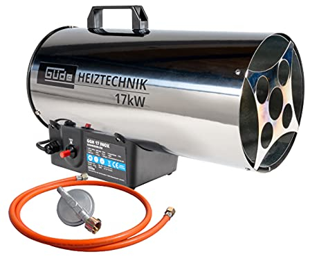 Güde 85006 GGH17 - Termoventilatore a gas, Inox, 230 V, 50 Hz, 17 kW