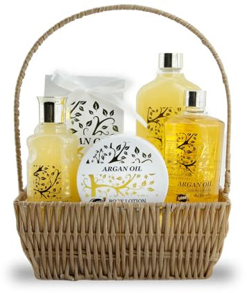 GLOSS ! Cofanetto da bagno all'argan – Cofanetto regalo di Natale – Idea regalo per donna, compleanno, insegnante, San Valentino, festa della mamma – Benessere e relax - PANIER