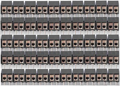 50 x Printklemmen Anschlussklemmen 2 polig anreihbar 5,08mm Art: 10121.4