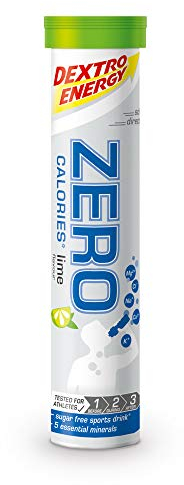 DEXTRO ENERGY ZERO CALORIES LIMETTE - 12x20 Brausetabletten (12er Pack) - Zusatz von Natrium, Magnesium, Chlorid, Calcium und Kalium für Elektrolyt Getränke, Ergänzung zum Workout, Zuckerfrei, Vegan
