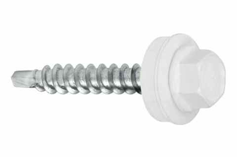 KLIMAS Bohrschrauben 4,8 х 25 mm 250 Stück RAL: 9003 - Signalweiß Trapezblechschrauben