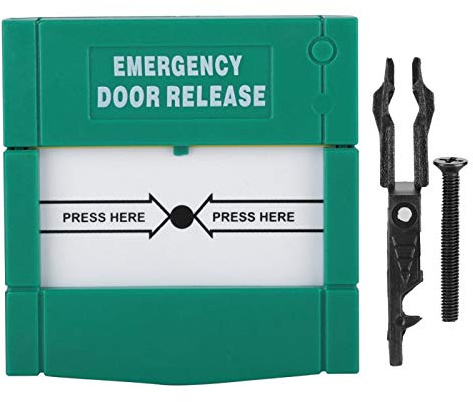 Bouton de déverrouillage de Sortie de Secours, Bouton de déverrouillage de Porte de Secours réarmable en Verre cassé, Interrupteur de Bouton d'alarme Incendie