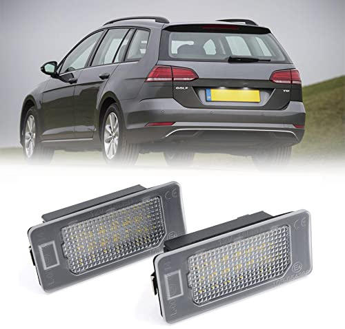 2 x LED-Kennzeichenbeleuchtung für VW Golf MK6 MK7 Plus P/assat B6 B7 Polo T/iguan Touran Touareg Sharan J/etta Canbus fehlerfreie hintere LED-Tag-Lampen