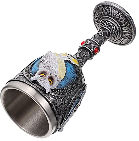 BESTonZON 1 Pc Gobelet Lunettes Vin Calice Flûtes à Calice De Vin Tasse Margarita Lunettes Royal en Buvant Le Crâne Verre De Pain Grillé 3D Acier Inoxydable