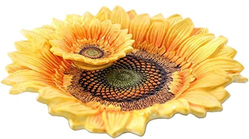 Fruteros Bandeja de frutas Cesta de frutas Pastoral europea Flor del sol Frutero de cerámica Girasol Frutero Multifuncional Frutero Mesa de café Cesta de frutas