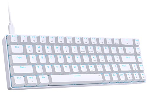 Dierya×TMKB Tastiera Gaming Meccanica 60% con Interruttori Meccanici Tattile,T68se Keyboard Gioco Luce monocromatica Type-C Mini Compact 68 Tasti Anti-Ghosting（Layout US,QWERTY）