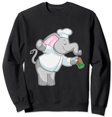 Elefante Cuoco Saliera Cucinare Felpa