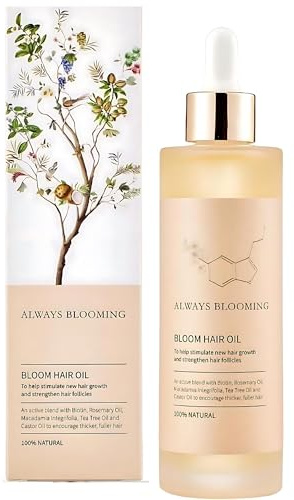 Hair Growth Oil - Organic, Natural & Veganic - Mix Of Castor, Coconut, Peppermin, Tea Tree & Rosemary Oils For Hair Growth - Designed to Repair Damaged Hair & Boost Thickness