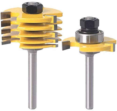 Gravierspitze Holzbearbeitung Meißel Schneidwerkzeug 6 mm Schaft Zapfenschneider for Holz ausge, Nutenfräser 3 Flügel Router Bit Set, Schleppbohrer (Size : 6mm Shank)