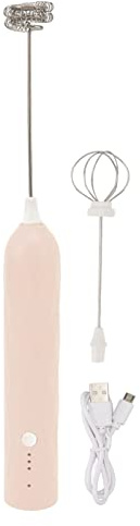 Headerbs Petit Batteur à œufs Domestique, Mini Mélangeur Multifonctionnel, Agitateur électrique Portatif, Fabricant de Mousse, Fouet sans Fil, Mousseur à café au Lait pour Cuisinier de (Abricot)