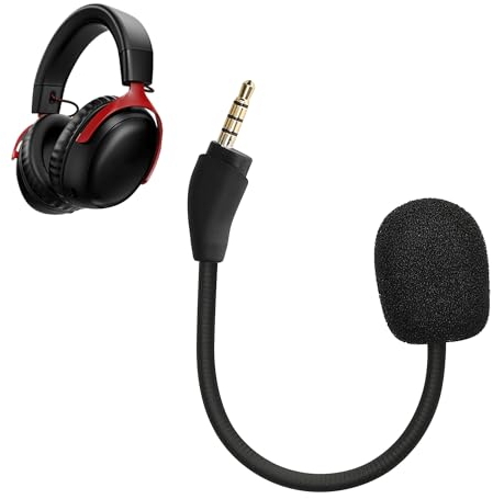 kwmobile Microphone de remplacement compatible avec Kingston HyperX Cloud III - Micro de rechange pour casque audio casque gaming - noir