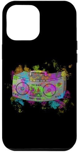 Hülle für iPhone 14 Pro Max Bunte Boom Box 70er 80er 90er Y2K Ghetto Blaster