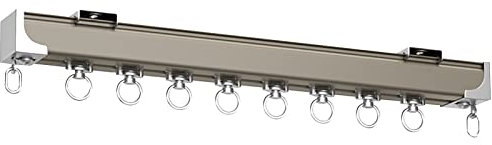 Decken-Vorhangschiene Nicht biegbare Deckenvorhangschiene, Gardinenstange für Pavillon/Kliniken/Badezimmer-Sichtschutzwand, strapazierfähige Aluminiumlegierung, schwarz weiß grau
