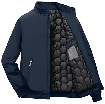 SRZYMJ Jacke Herren Ohne Kapuze Sweatjacke Herren Schwarz 3Xl Cargo Jacke Herren Imprägnierspray Jacke Cardigan Herren Sommer Sweatjacke Herren Schwarz 3Xl Blau Lederjacke Herren Schwarz Motorrad L