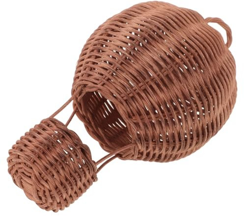 JOINPAYA Rattan Heißluftballon Wanddekoration Handgefertigter Gewebter Deko-hänger Für Kinderzimmer Fotorequisiten Und Stilvolle Raumgestaltung Für Babyfotos Und Wohnaccessoires