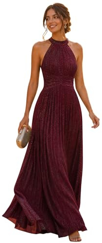 Ever-Pretty Abendkleider Elegant für Hochzeit Ärmellos Kleid Elegant Damen Festlich Lang Ballkleid Maxi Hell A Line EE41961