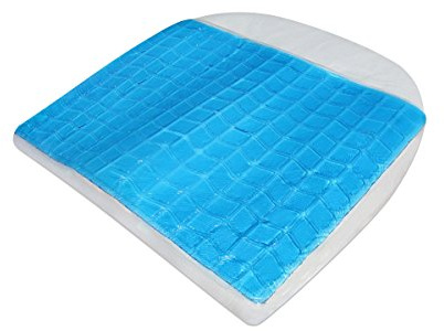 Supply24 Gelschaum Keilkissen mit Geleinlage 41x38x8 cm Sitzkissen ergonomische Autositzkissen Stuhlkissen Sitzkeilkissen Rollstuhl Bürostuhl Rückenschmerzen (Memory-Schaum mit Geleinlage, 1)