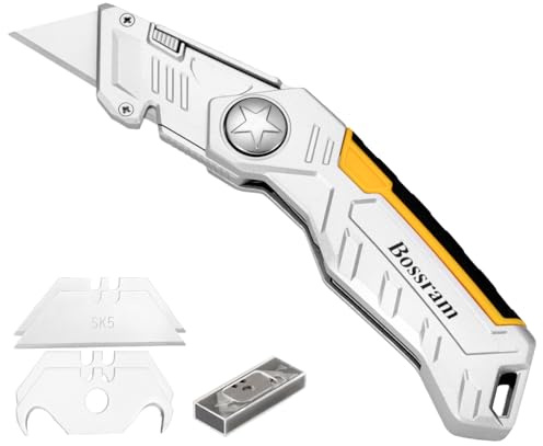 Tutee | Cutter-Messer Multi-Tool | Sicher & Klappbar | Alu |4 Ersatzklingen | Rost- und Korrosionsbeständig | 2 Einstellstufen