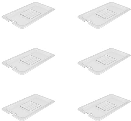 AcMax Lot de 6 couvercles en polycarbonate avec découpe GN 1/3 - Récipient gastronorm - Récipient gastronorm en plastique