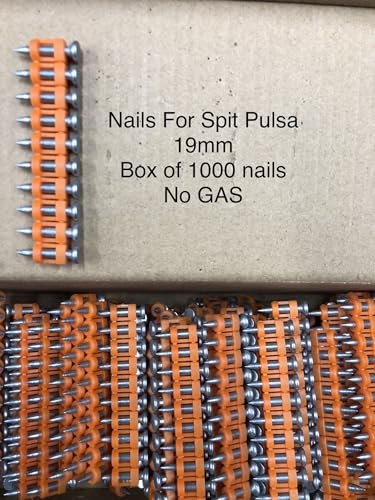 19mm Collated Nails for Spit Pulsa Nail Guns, Pack of 1000