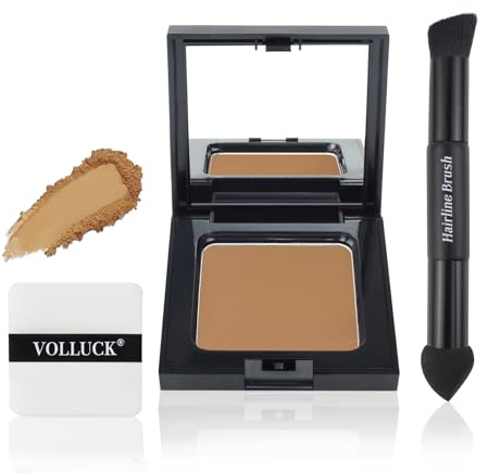 VOLLUCK Root Touch up Powder 12g – Covers Grey Roots & Conceals Thinning Hair, Hairline Powder for Men & Women – Natural Look, Easy to Use & Compact for Quick Touch Ups (Dark Blonde)