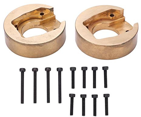 Cocoarm Poids de la Roue de Contrepoids en Laiton pour la Voiture RC 1/10 Véhicule d'escalade avec Une Installation Facile Matière Durable Stabilité de l'équilibre amélioré pour Abima Sherpa 1/10
