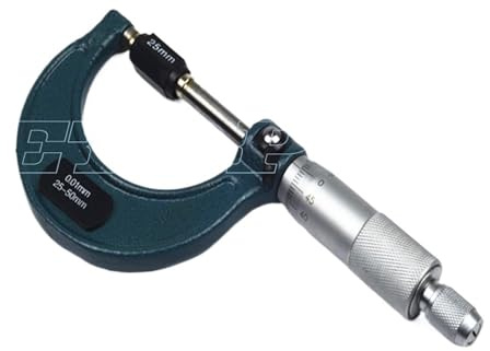 Micrómetro, Micrómetro Exterior De 0-25 Mm, 25-50 Mm, 50-75 Mm Y 75-100 Mm, Calibre Métrico, Calibrador Vernier, Herramientas De Medición De Espesor De 0-100 Mm(25-50mm)