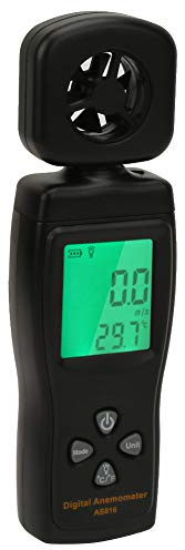Jeffergarden AS816 Digitales Anemometer, Windmesser, Geschwindigkeitsmesser, Luftstromtester, Tragbare LCD-Temperaturmessung für Wetterinstrumente, Tragbare Messgeräte, Segeln, Surfen, Angeln,