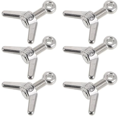 LALADEFIEE Tornillos de Ala M8x30 Mm Acero Inoxidable 304 Kit 6 Piezas Tuerca de Ala y Ojo de Pez para Maquinaria Bricolaje y Muebles Sujetadores Resistentes a Vibración