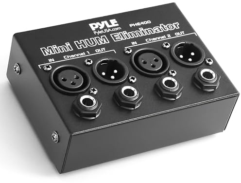 Pyle PHE400 - Amplificador y ecualizador de dos canales (elimina los ruidos de fondo, conjack XLR)