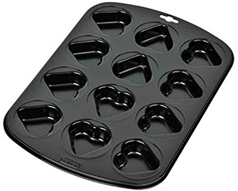 KAISER 12er Mini-Herz Muffinbackform Frühling sehr gute Antihaftbeschichtung kurze Backzeit für süße und herzhafte Rezepte