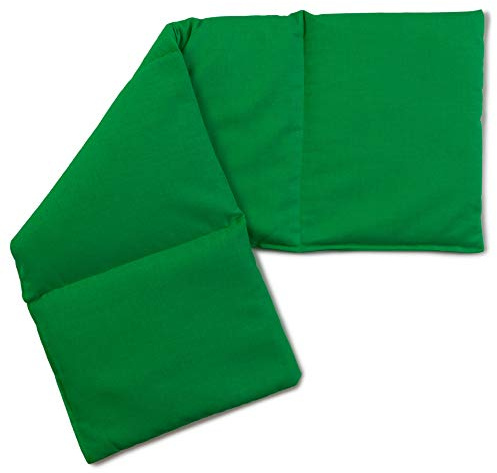 4-Kammer Rapssamenkissen 20x60cm groß - froschgrün - Wärmekissen & Kältekissen - Körnerkissen