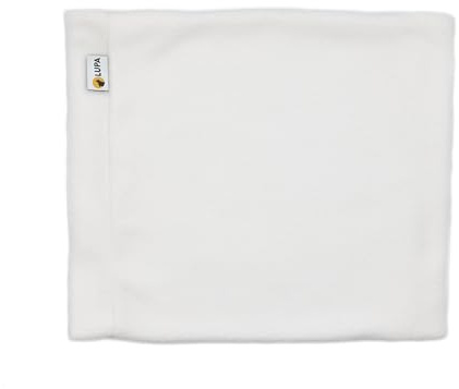 Lupa Handgefertigter Unisex-Doppelschicht-Mikrofleece-Halswärmer – Halsgamaschen für Männer – Winter-Halswärmer für Frauen (weiß)