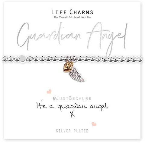 Life Charms Braccialetto con ciondolo a forma di angelo custode