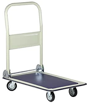 Svelt Carrello Pieghevole in Acciaio con Maniglione Richiudibile a Pedale – Portata 150 Kg, Ruote Piene Antiforatura, Piattaforma 47x66 cm – Professionale e Compatto