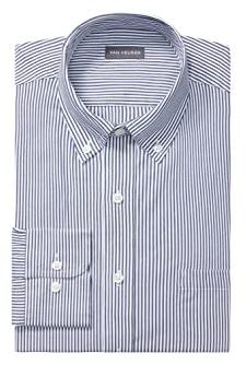 Van Heusen Men's Dress Shirt Regular Fit Pinpoint Stripe, Ocean, 15.5 Neck 32-33 Sleeve