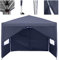 HENGMEI 3x3m Pieghevole Fest Tenda Gazebo da Giardino Padiglione Tenda della con fianco, Sacca per eventi il campeggio festa, Antracite