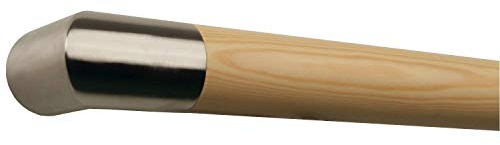 Montagefertiger Pino Abeto Rojo Abeto Pasamano Barandilla Barnizado Ø 42mm con Bearbeiteten Extremos sin Soporte - Acero Inox. Esquina, 1400 mm / 140 cm / 1,4 m