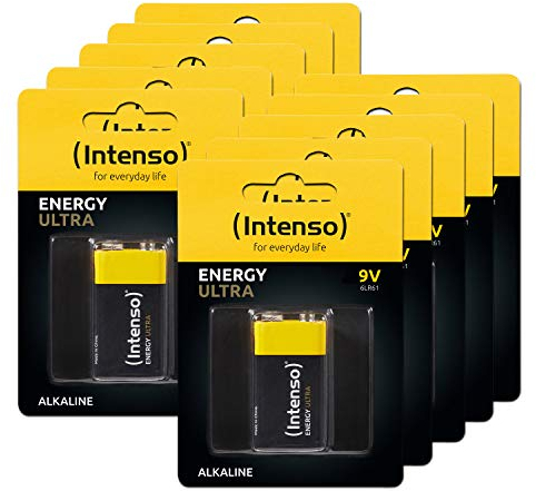 10x Intenso Energy Ultra 9V Block Alkaline Batterie - 6LR61, 10x 9V Block 1er Pack