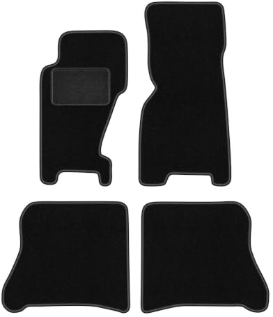 Velours-Fußmatten passend für Jeep Grand Cherokee WJ 1998-2004, Schwarz | passend für Geländewagen; Velours-Teppich (Polypropylen), ca. 6,5 mm; rutschfest, Universal-Befestigungen